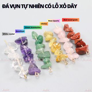 Túi 10g đá vụn có lỗ xỏ dây chuyền cây phong thuỷ Cici Handmade hạt cườm nguyên liệu tự làm kẹp tóc đính DIY