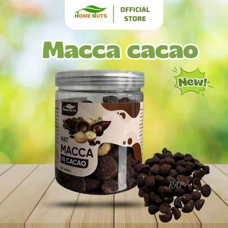 Macca ca cao, mắc ca ca cao, hạt macca cacao Home Nuts hộp 200gram