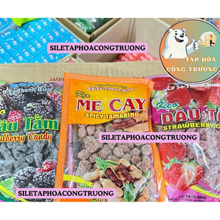  Sỉ gói 200g Kẹo Ô Mai Me Cay Dâu Tằm Dâu Tây Đặc Sản Đà Lạt Túi 200g 