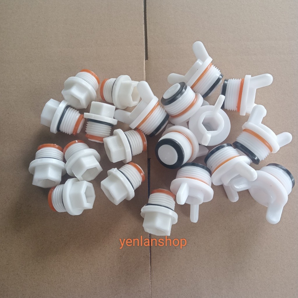 Combo 10 bịt ren  ngoài có zoăng cao su  21,27mm