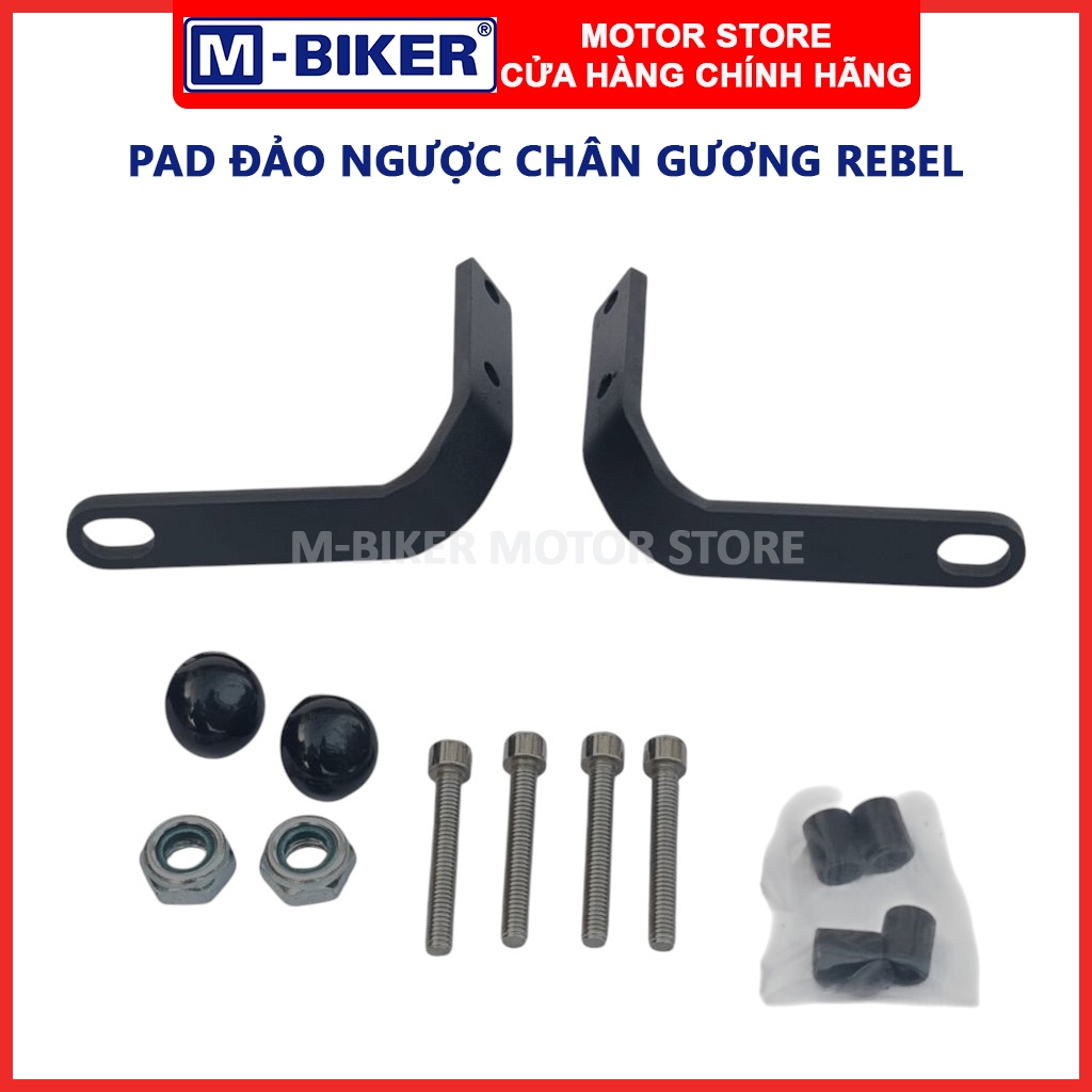 Chân gương đảo ngược cho rebel 300 - 500, Pad gắn đảo ngược gương dành cho Honda Rebel 300 - 500