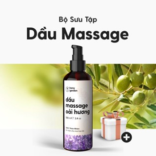 Dầu Massage Body Thiên Nhiên HENY GARDEN, Dầu Mát Xa Dưỡng Da Từ Hạt Nho, Olive và Cám Gạo