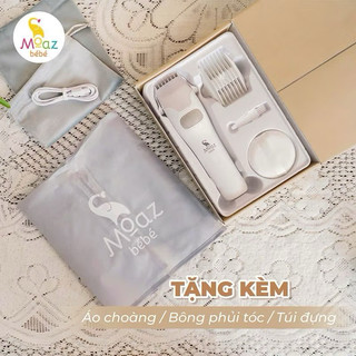 Tông Đơ Cắt Tóc Cho Bé Moazbebe MB100 Có Chế Độ Hút Tóc Siêu Tiện Lợi Kèm Quà Tặng