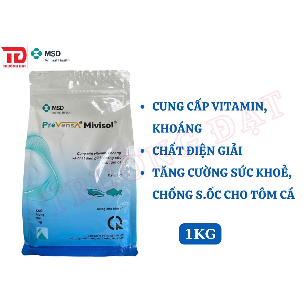 Mivisol cung cấp vitamin, khoáng và chống sốc cho tôm, cá bayer- elanco