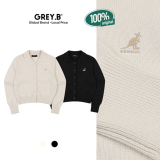 Áo Khoác Len KG Cardigan Women's Collar 1882 Croptop GREYB