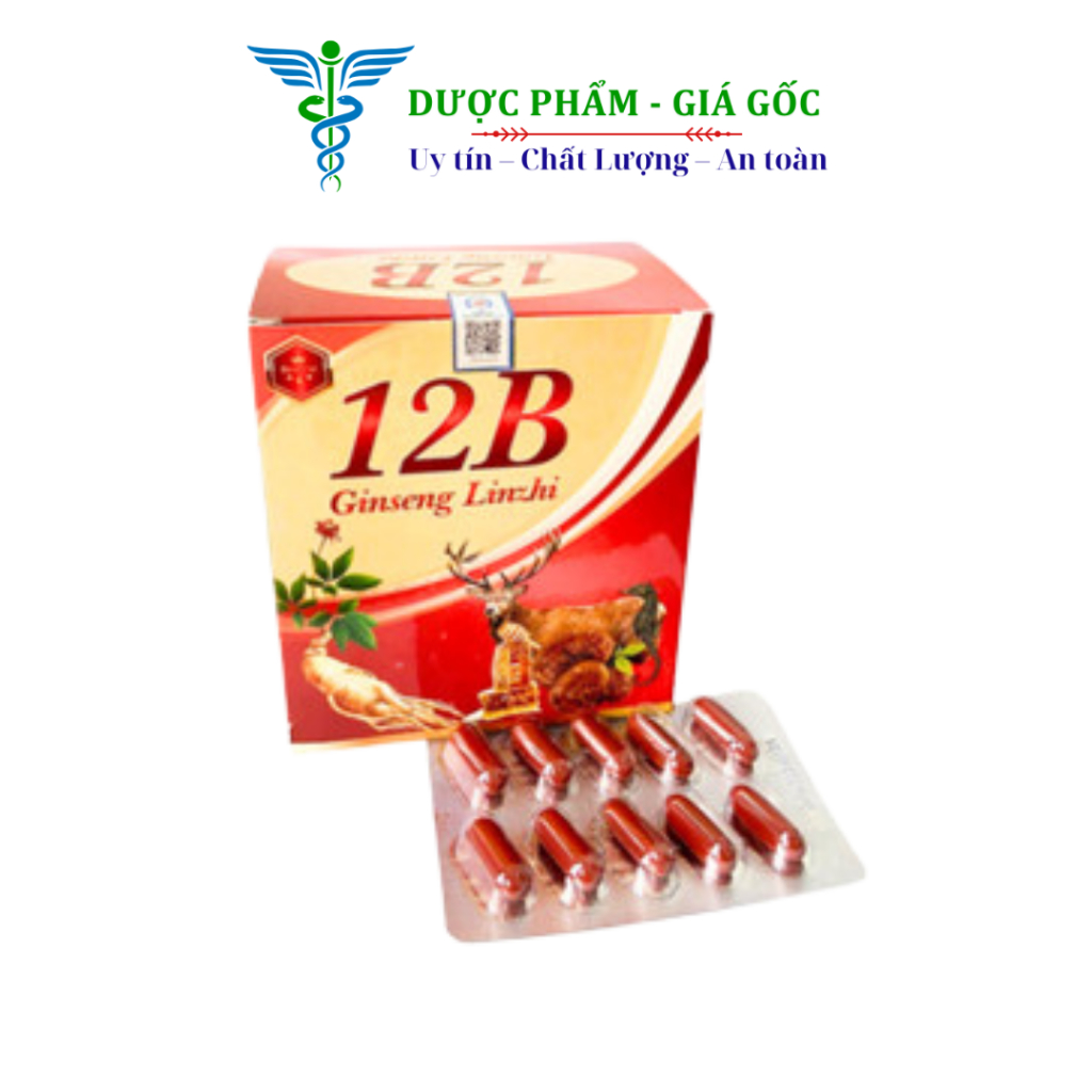 Viên uống 12B Ginseng Linzhi Giúp bổ sung sức khỏe, tăng cường sức đề kháng - Hộp 100 viên