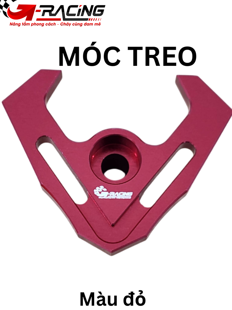 Móc treo nhôm CNC nguyên khối G-Racing Màu đỏ| GMT002-1
