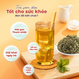 Trà sâm dứa 100g, nước sâm dứa, trà lá dứa, mát gan, thanh nhiệt, giải khát, ngủ ngon