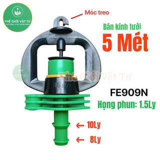 [Bán sỉ] 100 Béc tưới thân xoay FE909N họng phun 1.5 ly , Bán kính tưới 5 mét, có phe dễ dàng tháo rời vệ sinh béc