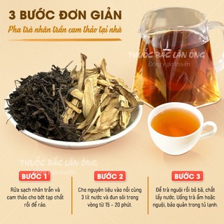 Trà nhân trần cam thảo set nấu 3 lít nước, hỗ trợ thanh nhiệt, giải khát - Lãn Ông