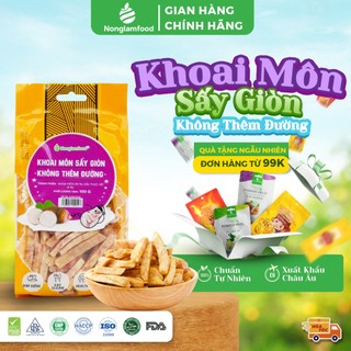  Khoai Môn Sấy Giòn KHÔNG ĐƯỜNG Nonglamfood 100g Crispy Dried Taro Healthy Snack 