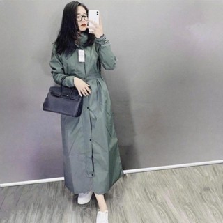 Áo mưa măng tô nữ một đầu PU 2 lớp thời trang cao cấp chống mưa phùn chống gió lạnh mùa đông - Ao mua mang to nu