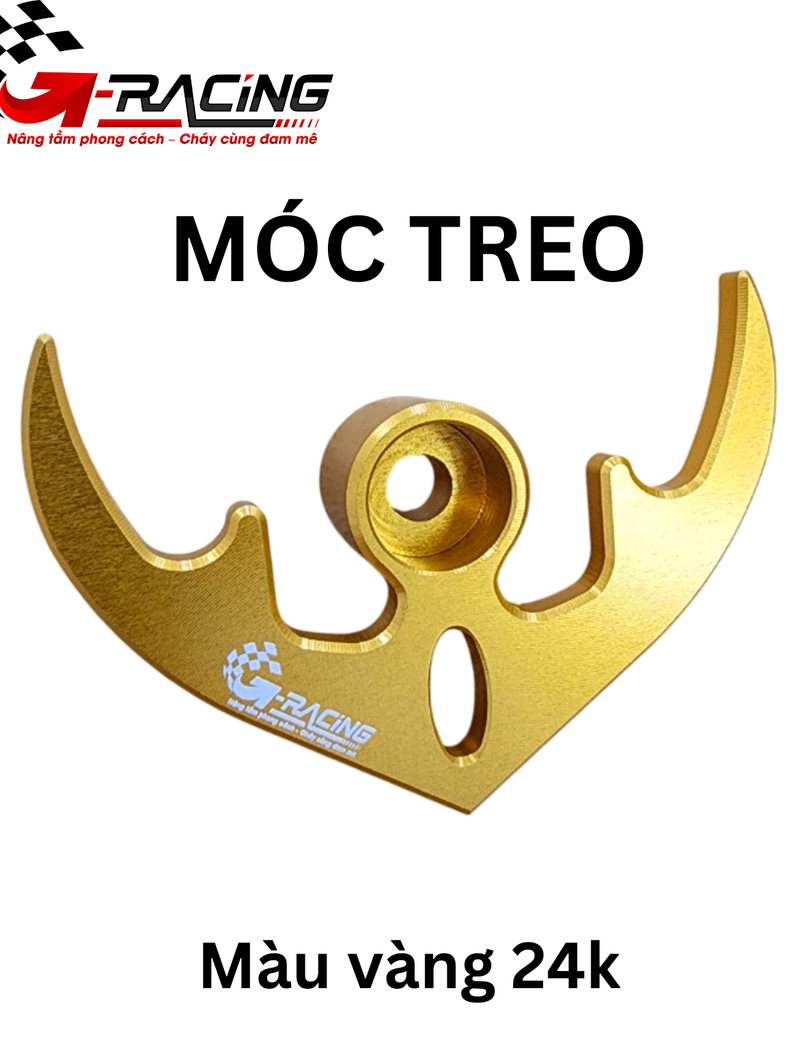 Móc treo nhôm CNC nguyên khối G-Racing Màu Vàng| GMT001-2