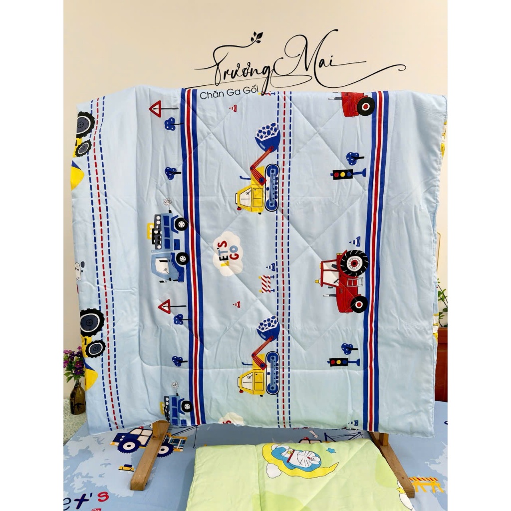 Chăn Tencel cho bé đi học, mền lụa tencel cho bé mềm mịn mát, kích thước 120x160cm