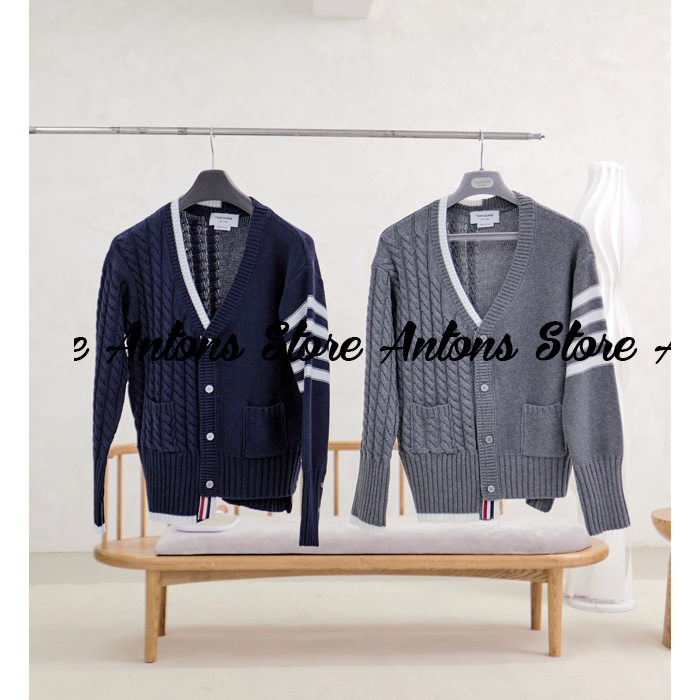 Áo Len Cardigan Viền Vằn