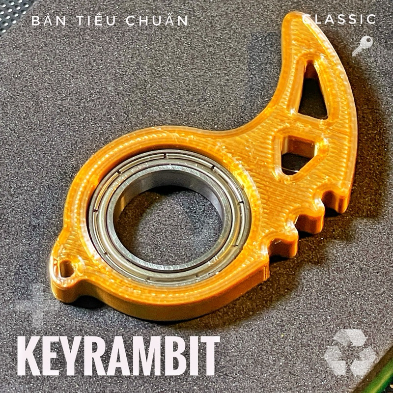Móc khoá Keyrambit - Golden Color Tiêu Chuẩn 3D Print