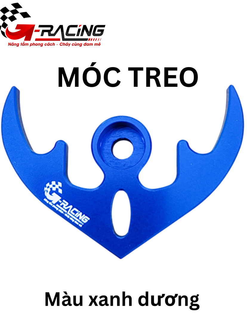 Móc treo nhôm CNC nguyên khối G-Racing Màu Xanh Dương| GMT001-3