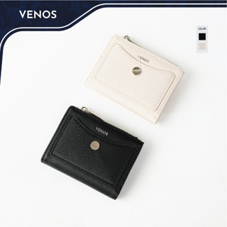 Ví Đựng Tiền Mini VENOS Luna - Ví Nữ Đựng Tiền Gập Đôi Hình Chữ Nhật Vân Da Saffiano - Da PU Premium