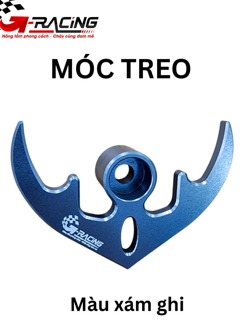 Móc treo nhôm CNC nguyên khối G-Racing Màu Xám| GMT001-5