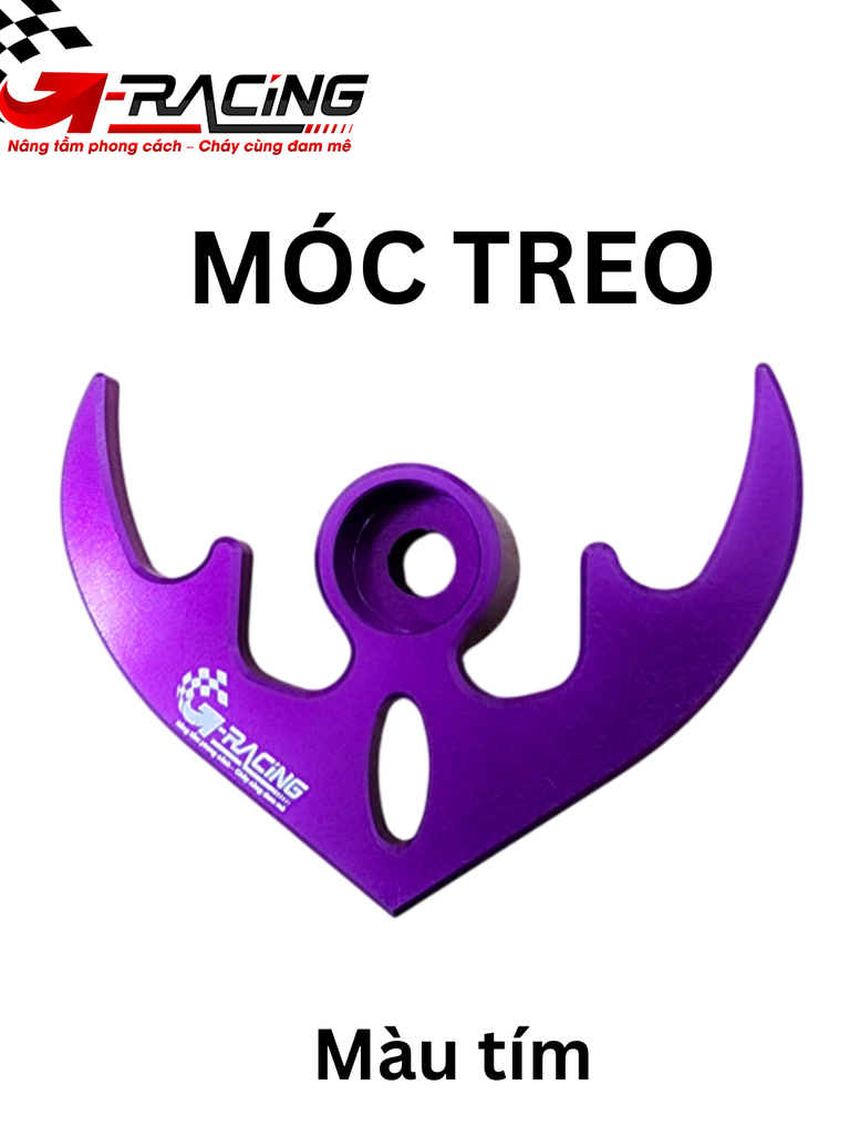 Móc treo nhôm CNC nguyên khối G-Racing Màu Tím| GMT001-6