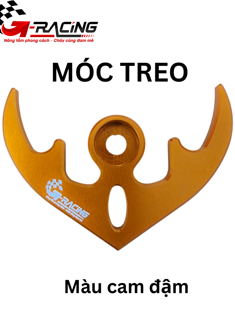 Móc treo nhôm CNC nguyên khối G-Racing Màu Cam| GMT001-7