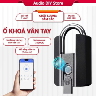 【Hồ Chí Minh Ổ khoá vân tay nhận 100 vân tay mở khoá từ xa chống cắt, chống nước mở bằng vân tay, AppTTlock