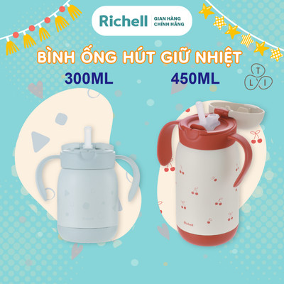 Bình giữ nhiệt có ống hút RICHELL Nhật TLI 300ml-450ml | Baby