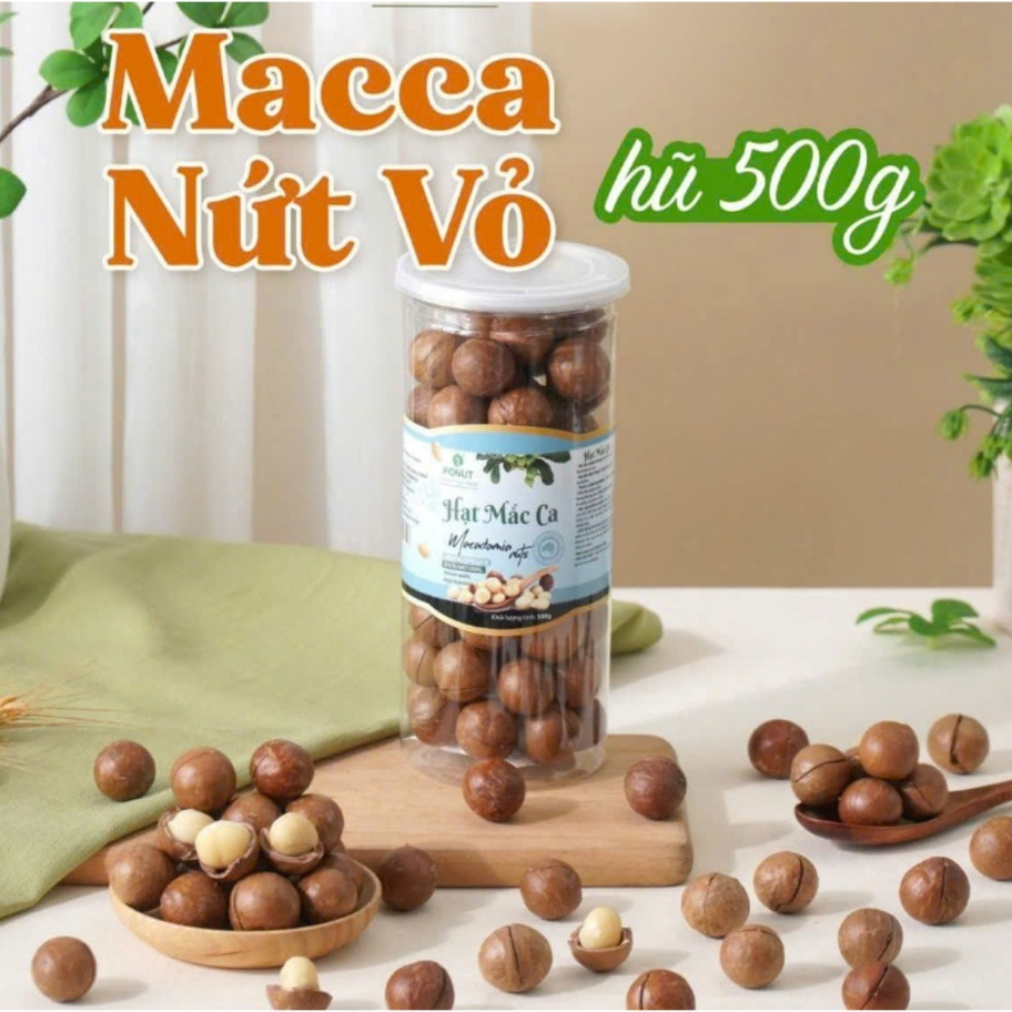 Hạt Mắc Ca Úc Nứt Vỏ [ Hộp 500gr]