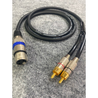 Dây canon cái ra 2 bông sen, dùng để kết nối từ vang ra sub, dây dài 1.5m-3m-5m, giá 1 dây