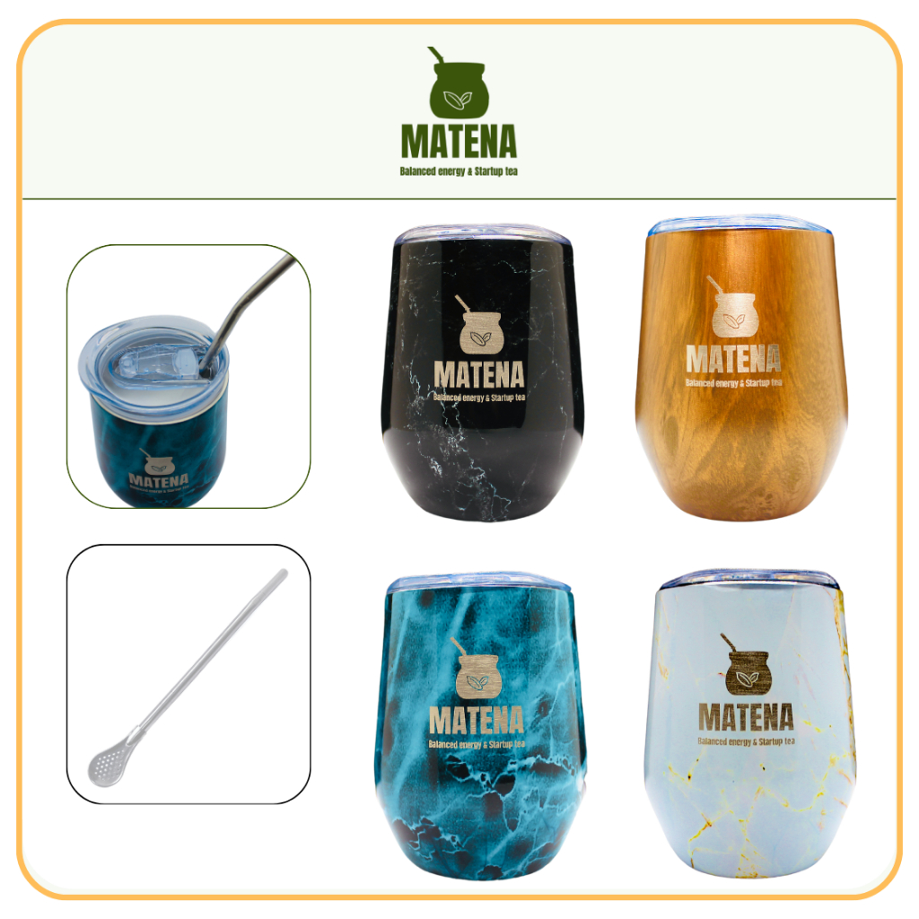 Cốc Gound uống trà Yerba Mate Nam Mỹ + Ống hút có đầu lọc.