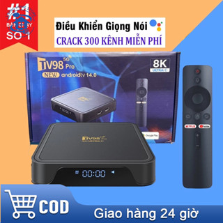 [🎆 Free shipping] Android TV Box Tv98 Pro 8K Crack ATV 14 Giọng Nói Tiếng Việt 300 Kênh + Youtube Miễn Phí Trọn Đời