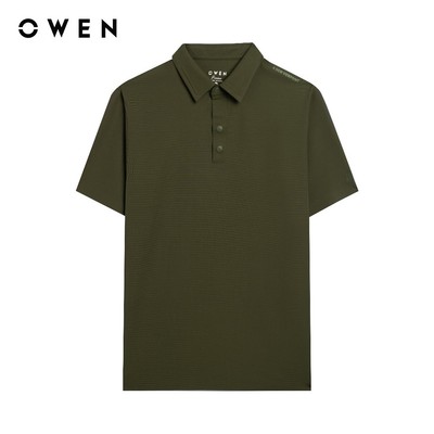 Owen - Áo polo Body Fit APV253603 màu Xanh lá chất liệu Nylon spandex