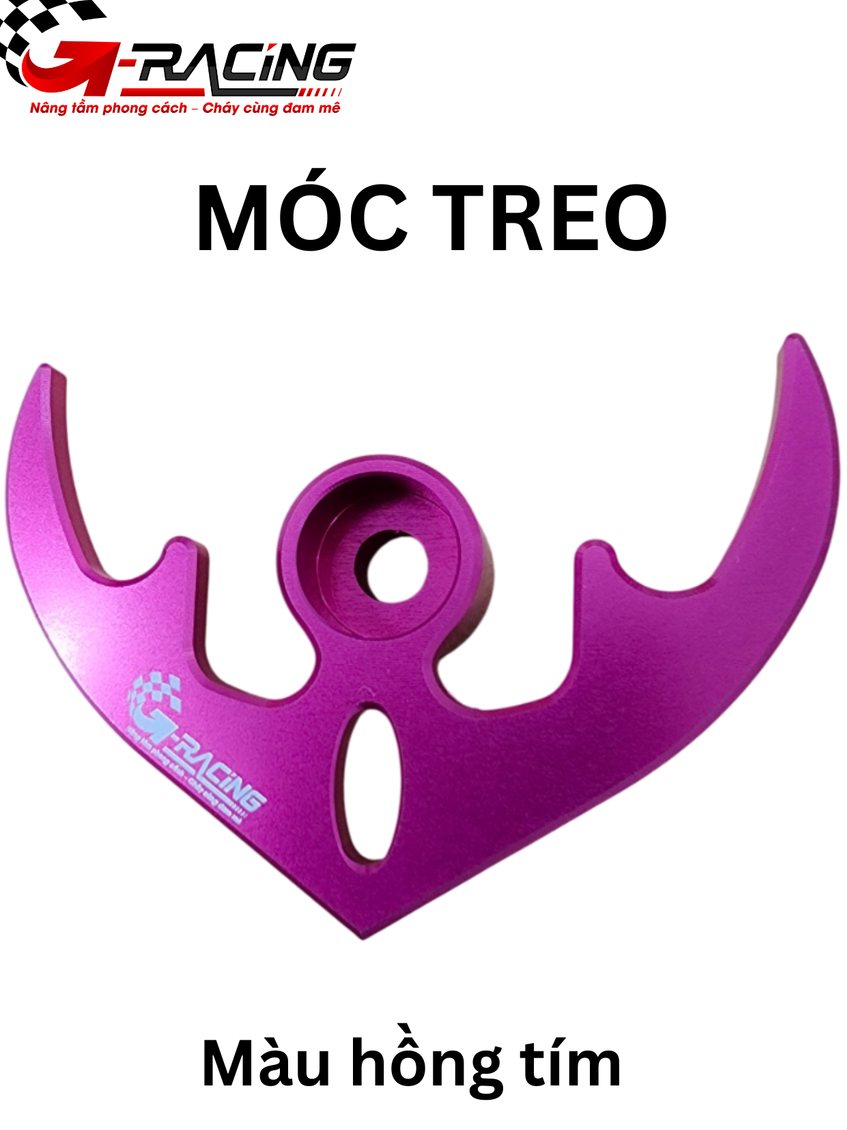 Móc treo nhôm CNC nguyên khối G-Racing Màu Hồng| GMT001-8