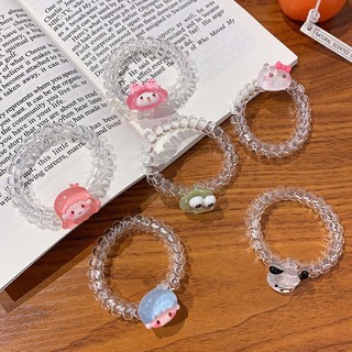 🌸Qiann99🌸Dây Cột Tóc Co Giãn Hình Hello Kitty / Ếch Dễ Thương Cho Nữ