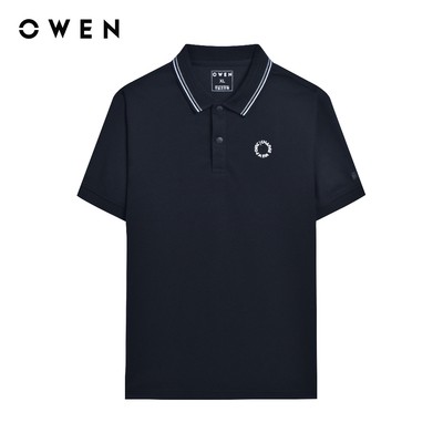 Owen - Áo polo Bodyfit APV253612 màu Đen chất liệu CVC Spandex