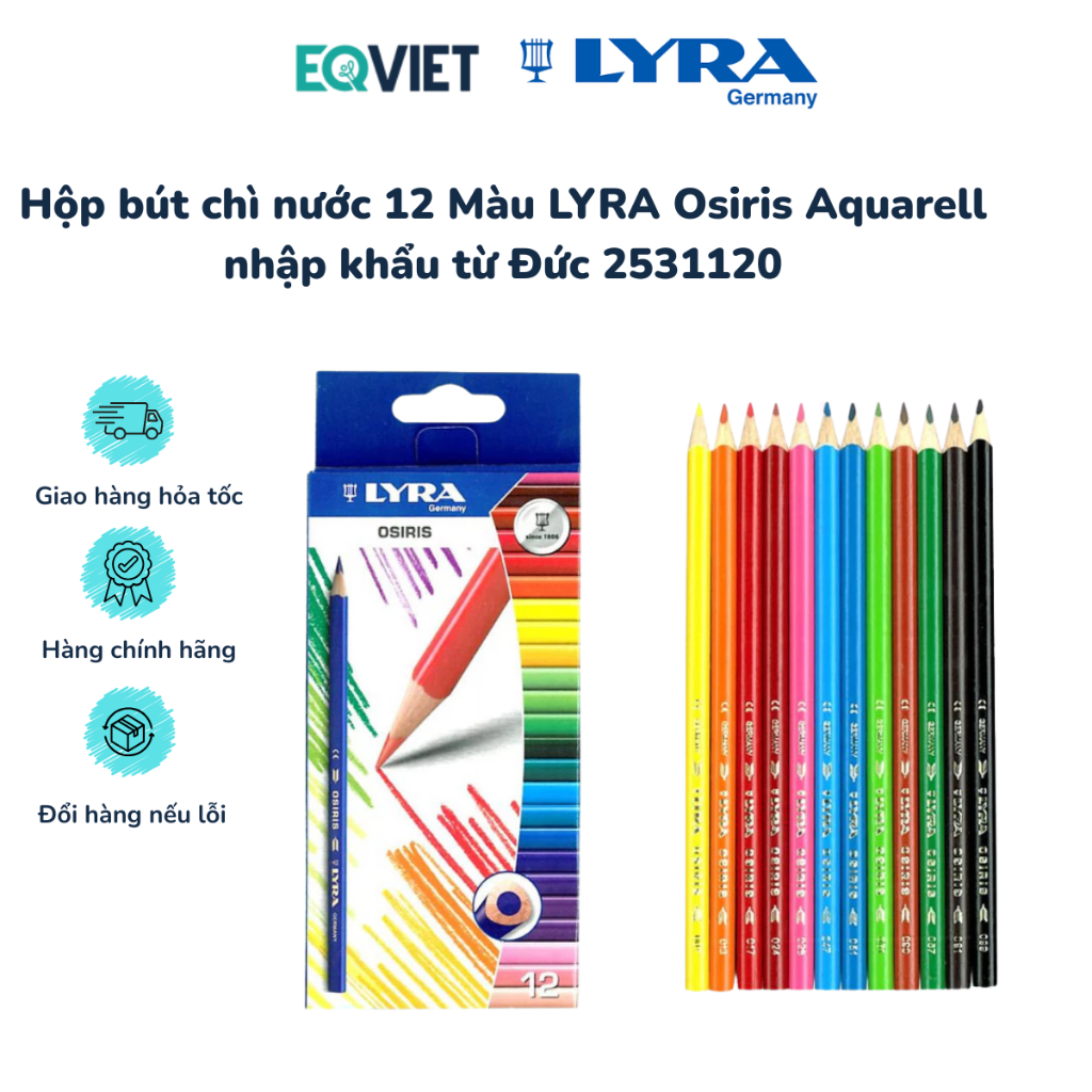 Hộp bút chì nước 12 Màu LYRA Osiris Aquarell nhập khẩu từ Đức 2531120