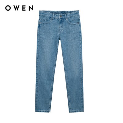 Owen - Quần jean Slim Fit QJS251243 màu Xanh nhạt chất liệu Cotton Spandex