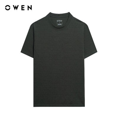 Owen - Áo T-shirt Relaxfit TSN253674 màu Rêu chất liệu CVC Spandex