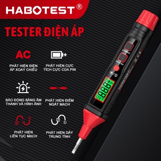  HABOTEST HT92 Bút kiểm tra điện áp Đa Năng Tiện Dụng Chất Lượng Cao LCD 12~300V 