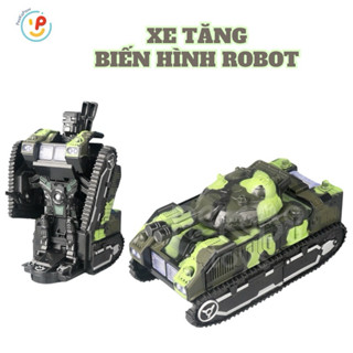  Robot biến hình xe tăng có đèn và âm thanh 9901 PeeKaPaw Toys 
