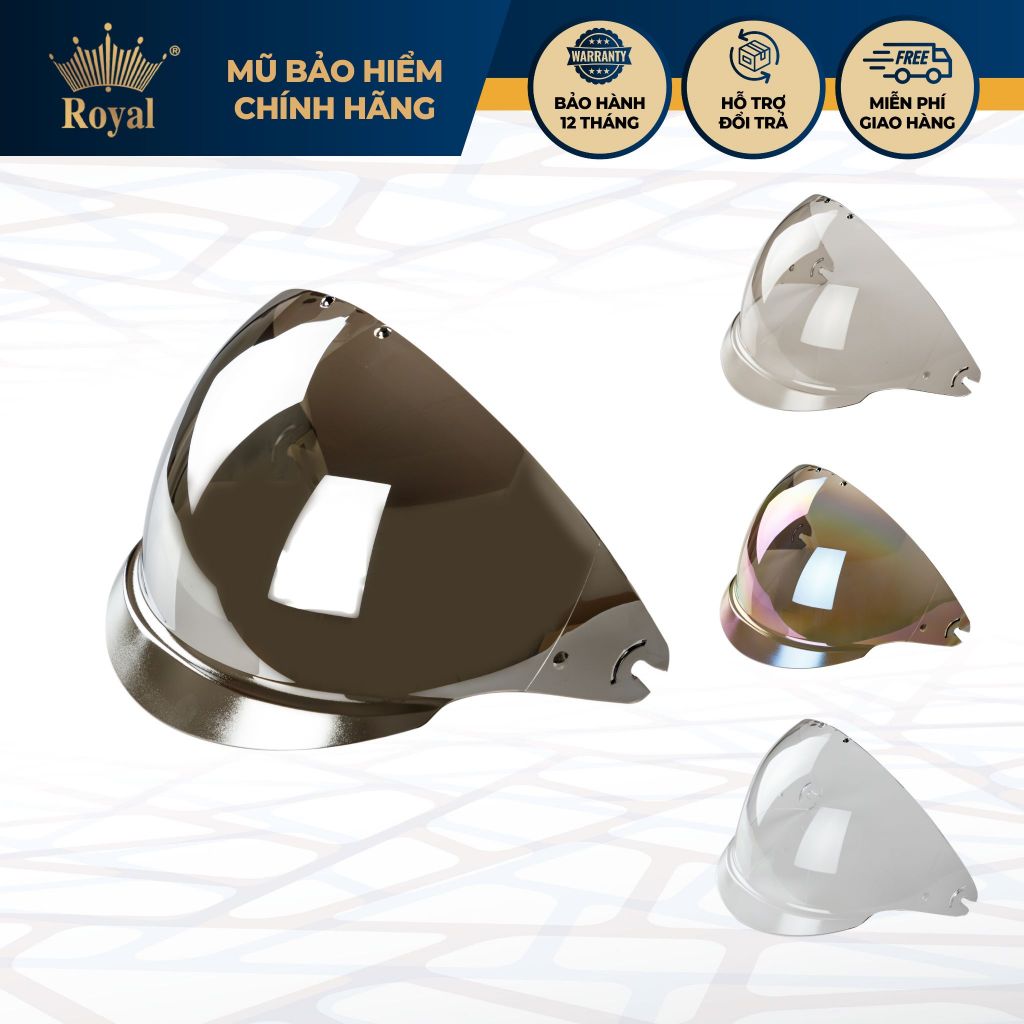 Kính âm thay thế mới cho mũ bảo hiểm xe máy 3/4 Royal M139 - Royce XH26 - GXT GX139