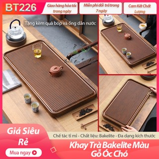 HOT KHAY TRÀ BAKELITE MÀU GỖ ÓC CHÓ – 5 KÍCH THƯỚC – BT226