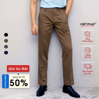 (SALE UP 70%) Quần Kaki Nam VIỆT PHÁP Form Classic Không Ly Chất liệu Cao Cấp Chống Nhăn, Độ Bền Cao 9008