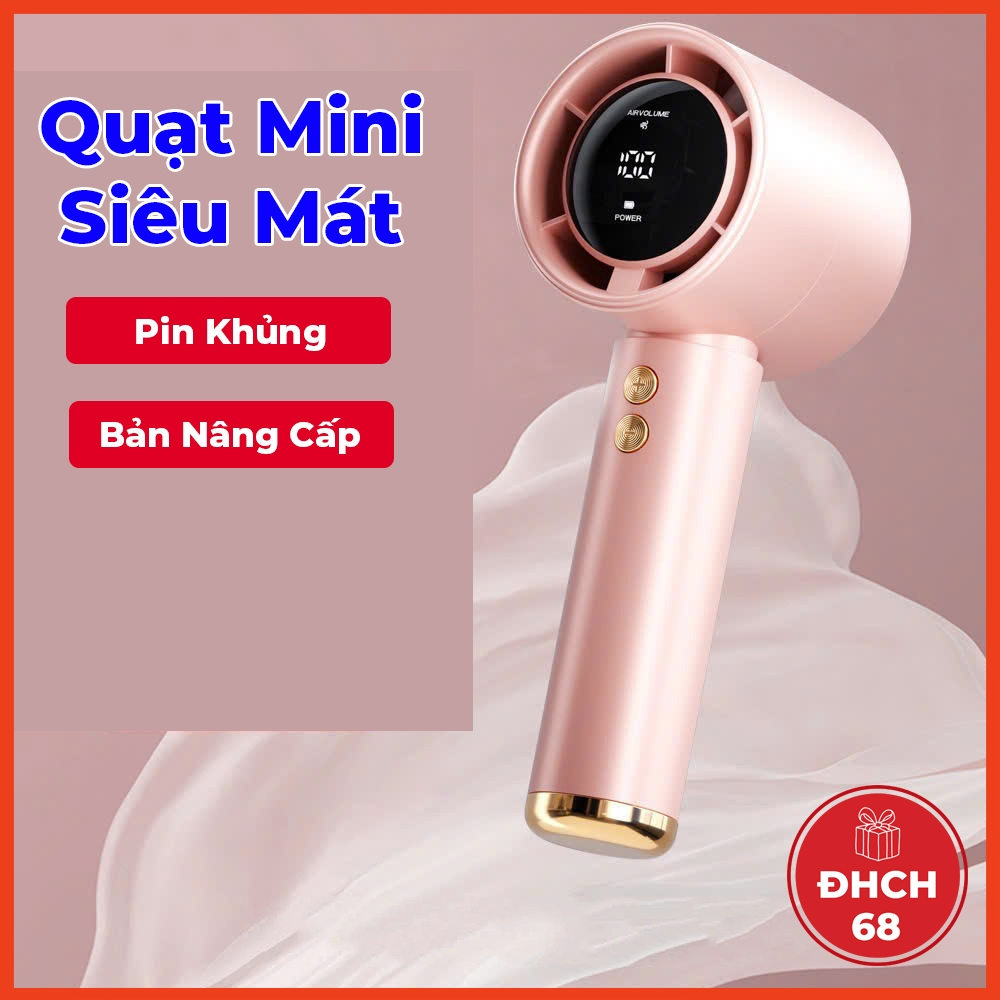 Quạt mini cầm tay M2 5000mAh di động có thể sạc gió mạnh 100 tốc độ turbo phản lực màn hình hiển thị pin | BigBuy360 - bigbuy360.vn