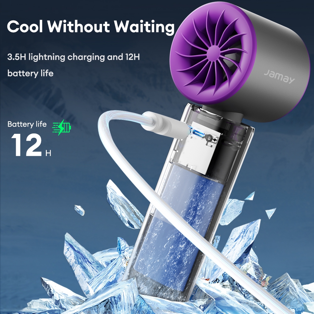 JAMAY Quạt Sạc Tốc Độ Cao Cầm Tay Di Động Gió Mạnh Turbo có chức năng đèn pin  1-199 tốc Màn hình kỹ thuật số HD F9 | BigBuy360 - bigbuy360.vn