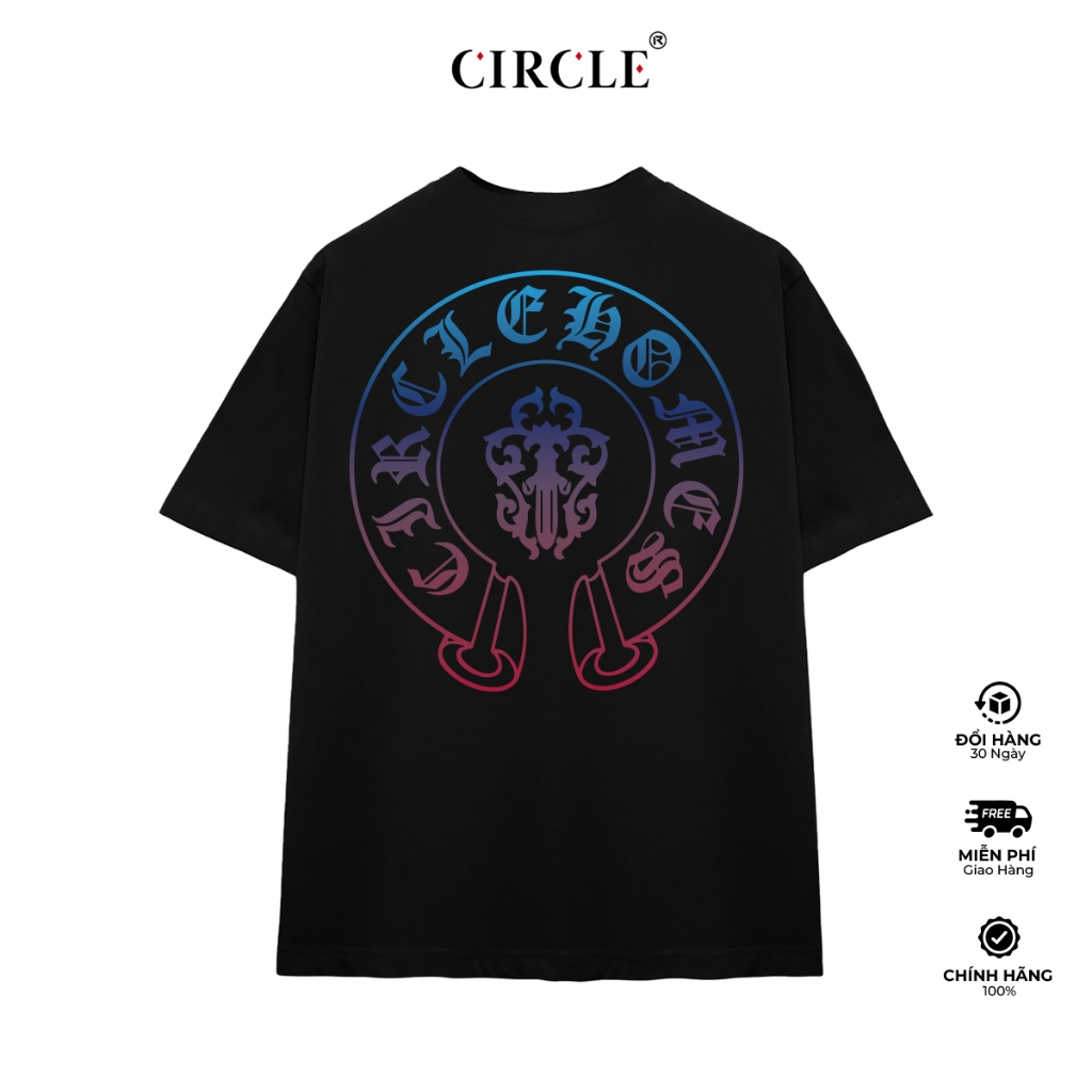 Áo thun CIRCLE - OMBRE ROYAL CREST CIRCLE HOMES Unisex nam nữ cotton cao cấp - CIRCLE CLO
