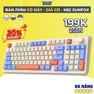Bàn Phím Giả Cơ Xunfox K82 Gaming Có Dây 94 Phím, Nút Vặn Âm Lượng, Thiết Kế Gọn Gàng Cho Laptop PC
