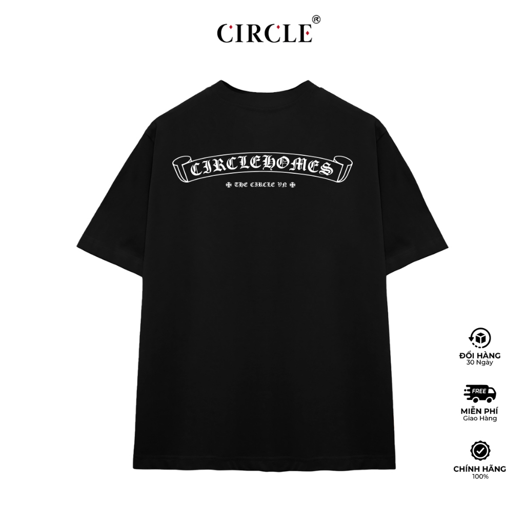 Áo thun CIRCLE - CLASSIC BANNER LOGO CIRCLE HOMES Unisex nam nữ cotton cao cấp - CIRCLE CLO