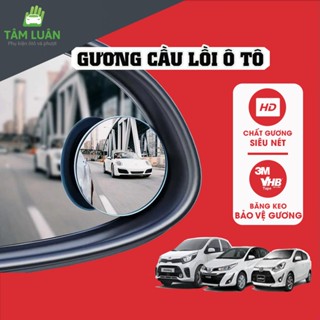 Gương Cầu Lồi ô tô cao cấp Tâm Luân gắn kính chiếu hậu, không viền, xóa điểm mù
