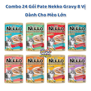 Combo 24 Gói Pate Nekko Gravy Dành Cho Mèo Lớn (Dạng nước sốt)